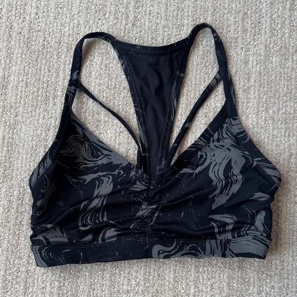 Gymshark Other - Gymshark Women’s Power Sports Bra Size XS Black Gray Marble Activewear